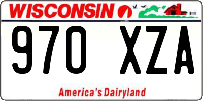 WI license plate 970XZA