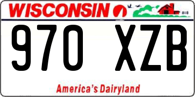 WI license plate 970XZB