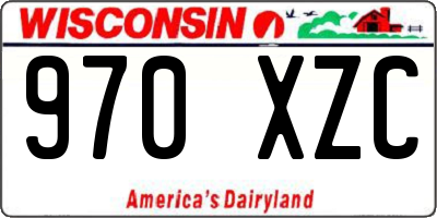 WI license plate 970XZC