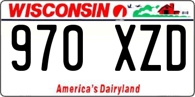 WI license plate 970XZD