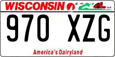 WI license plate 970XZG
