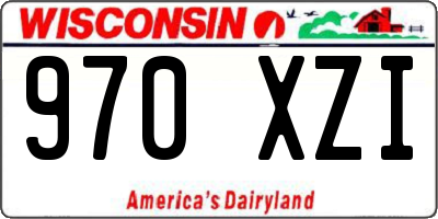 WI license plate 970XZI