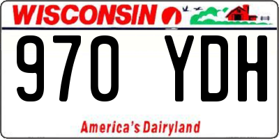 WI license plate 970YDH