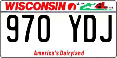 WI license plate 970YDJ