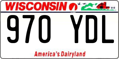 WI license plate 970YDL