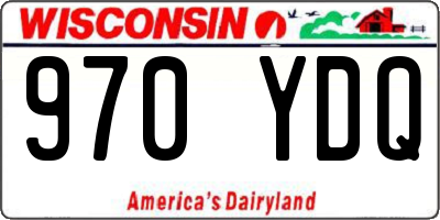 WI license plate 970YDQ