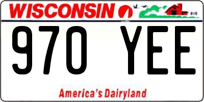 WI license plate 970YEE