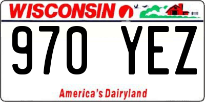 WI license plate 970YEZ