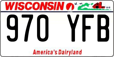WI license plate 970YFB