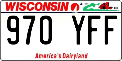 WI license plate 970YFF