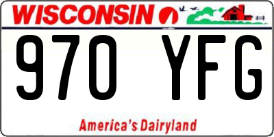 WI license plate 970YFG