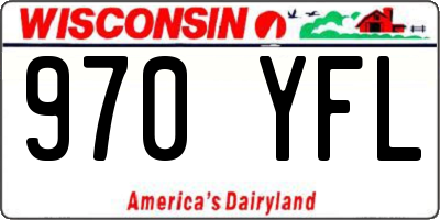 WI license plate 970YFL