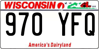 WI license plate 970YFQ