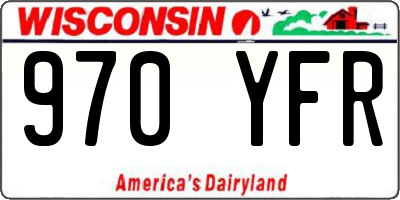 WI license plate 970YFR