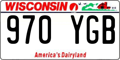 WI license plate 970YGB