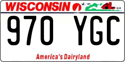 WI license plate 970YGC