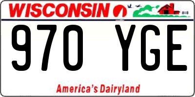 WI license plate 970YGE