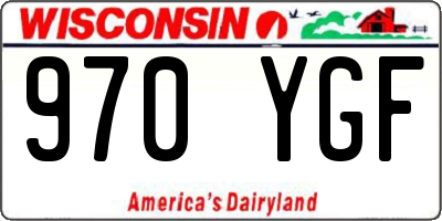WI license plate 970YGF