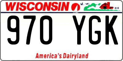 WI license plate 970YGK