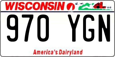 WI license plate 970YGN