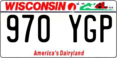 WI license plate 970YGP