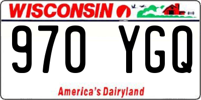 WI license plate 970YGQ