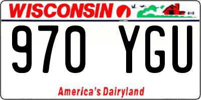WI license plate 970YGU