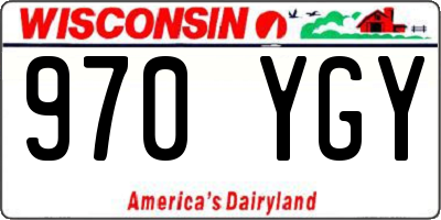 WI license plate 970YGY