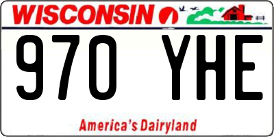 WI license plate 970YHE