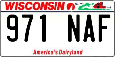 WI license plate 971NAF