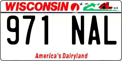 WI license plate 971NAL