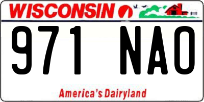 WI license plate 971NAO