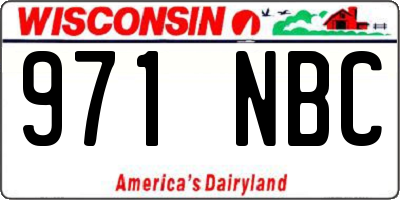 WI license plate 971NBC