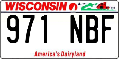 WI license plate 971NBF