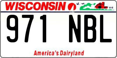 WI license plate 971NBL