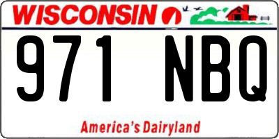 WI license plate 971NBQ