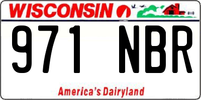 WI license plate 971NBR