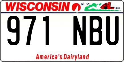 WI license plate 971NBU