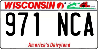 WI license plate 971NCA
