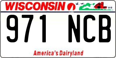 WI license plate 971NCB