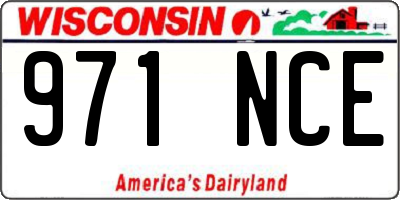 WI license plate 971NCE