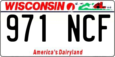 WI license plate 971NCF