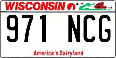 WI license plate 971NCG
