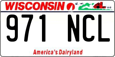 WI license plate 971NCL
