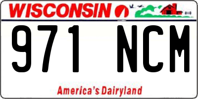 WI license plate 971NCM