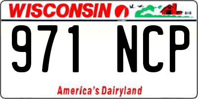 WI license plate 971NCP