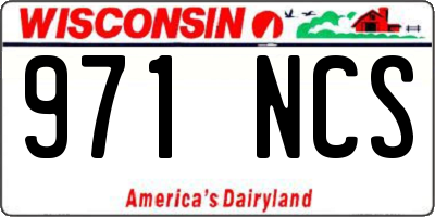 WI license plate 971NCS