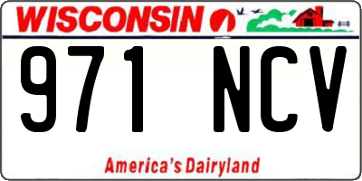 WI license plate 971NCV