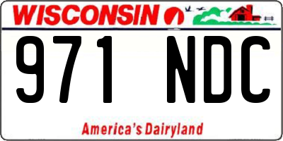 WI license plate 971NDC