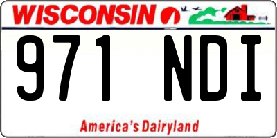 WI license plate 971NDI